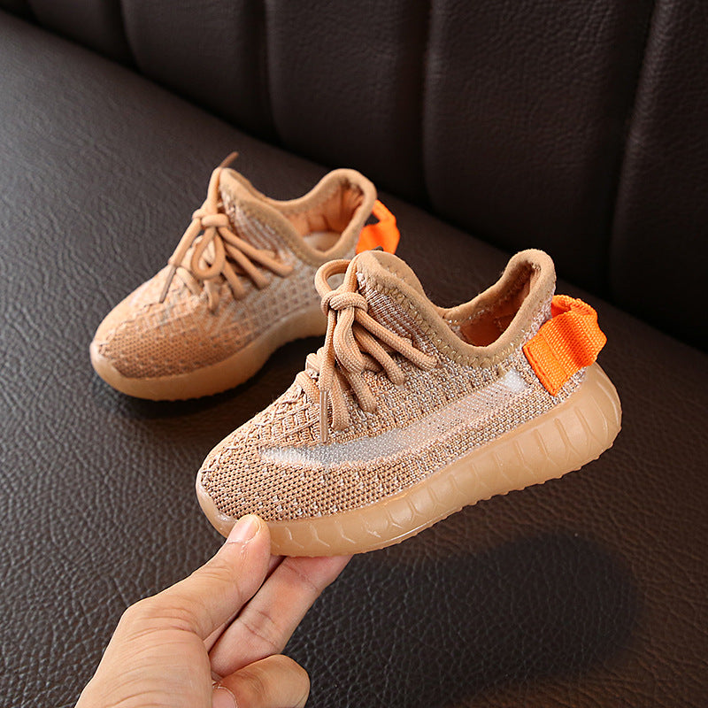 Kids’ Lace-Up Mesh Sneakers