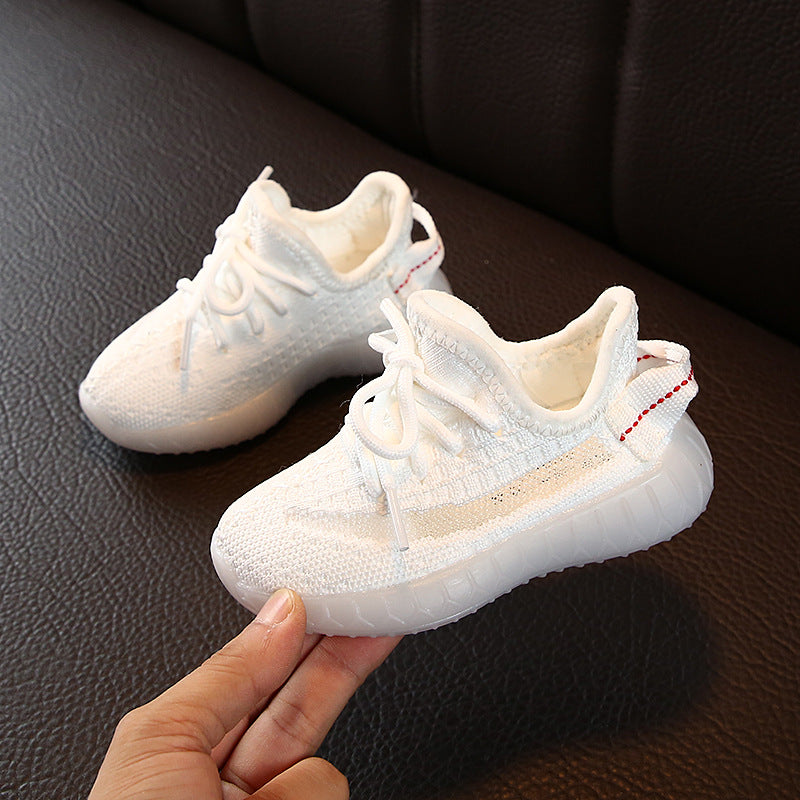 Kids’ Lace-Up Mesh Sneakers