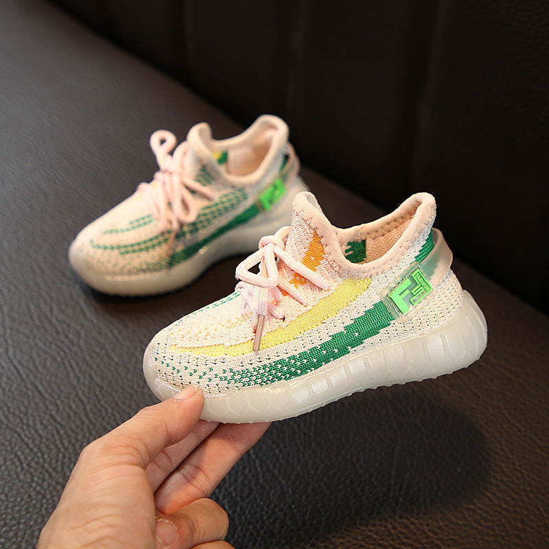 Kids’ Lace-Up Mesh Sneakers