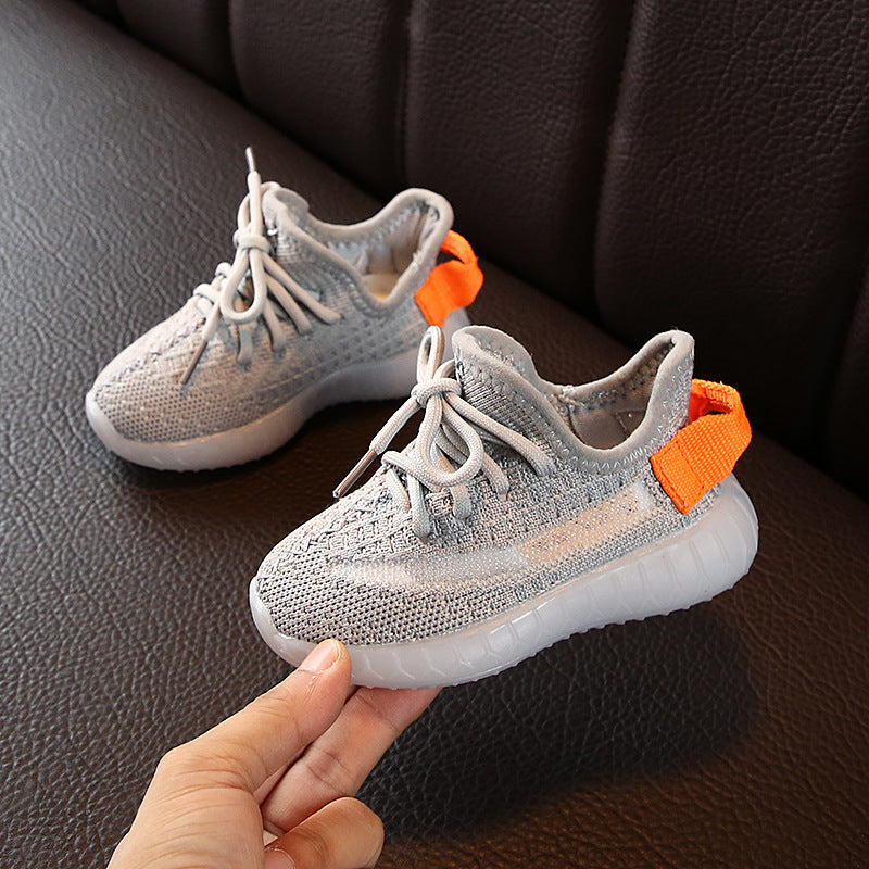 Kids’ Lace-Up Mesh Sneakers