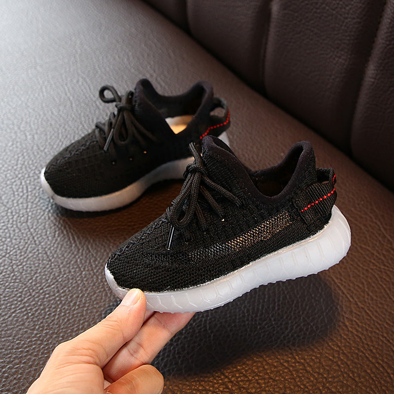 Kids’ Lace-Up Mesh Sneakers
