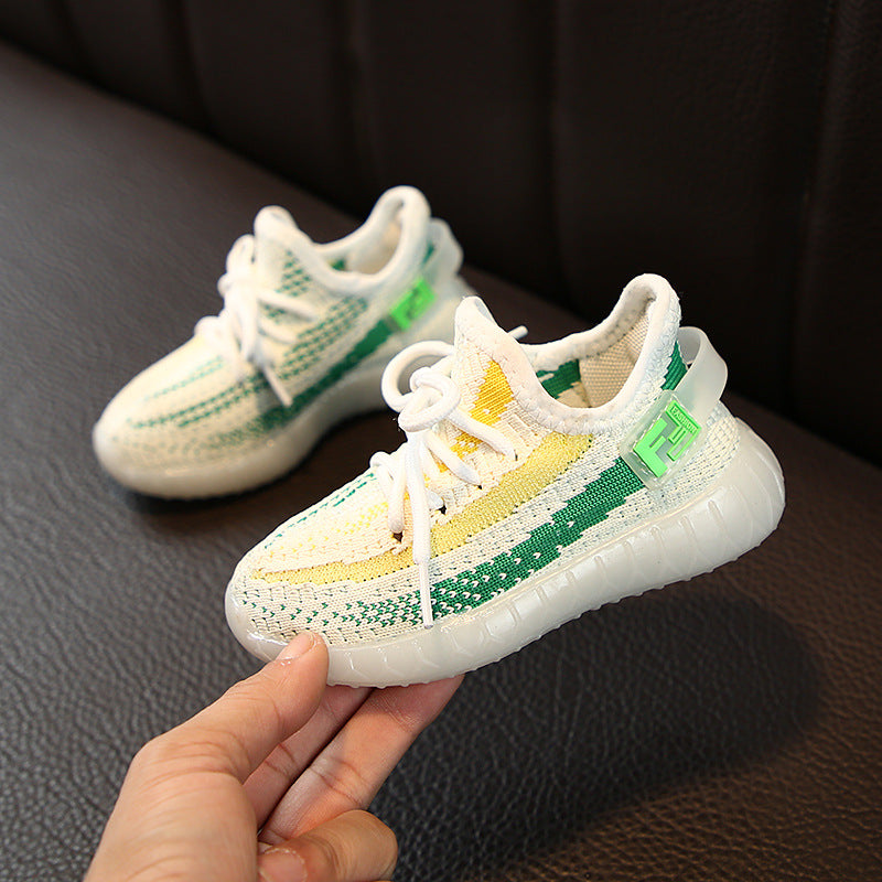 Kids’ Lace-Up Mesh Sneakers