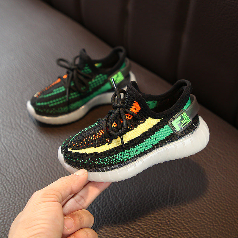 Kids’ Lace-Up Mesh Sneakers