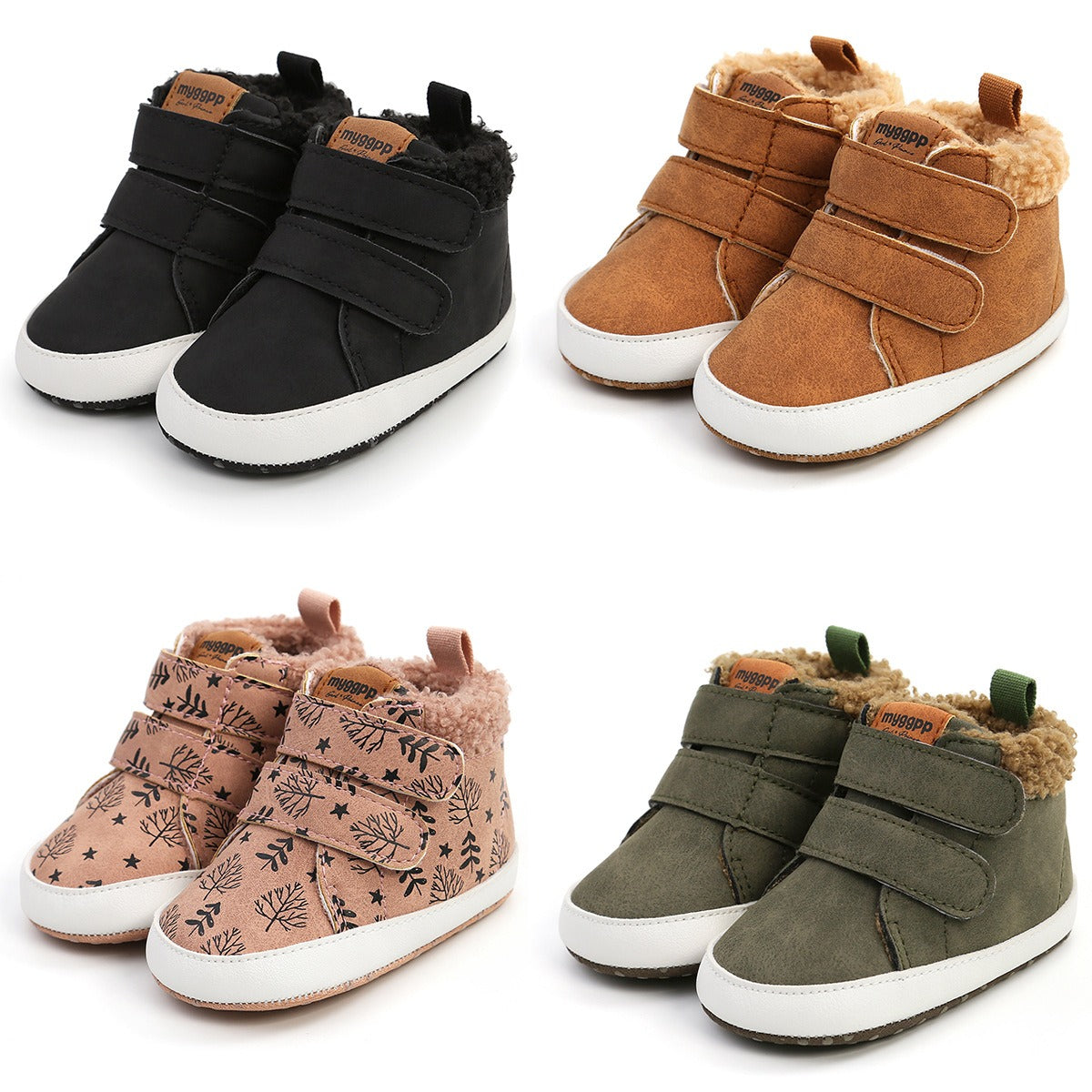High-Top Cotton Baby Shoes