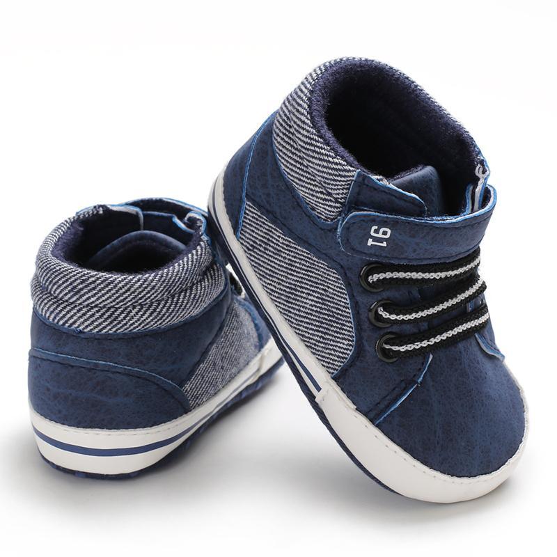 Baby Soft-Sole Lace-Up Ankle Boots