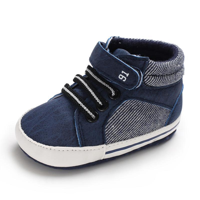 Baby Soft-Sole Lace-Up Ankle Boots