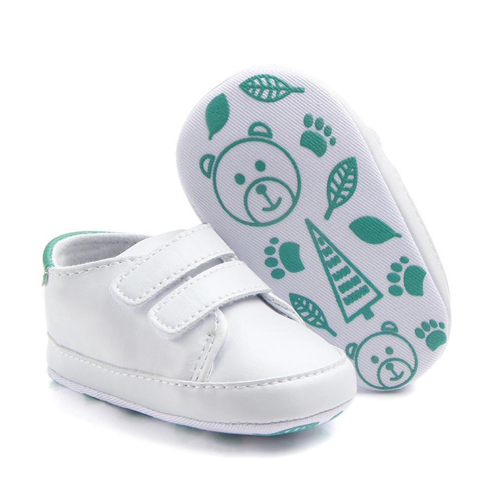Baby Soft-Sole Sneakers – White