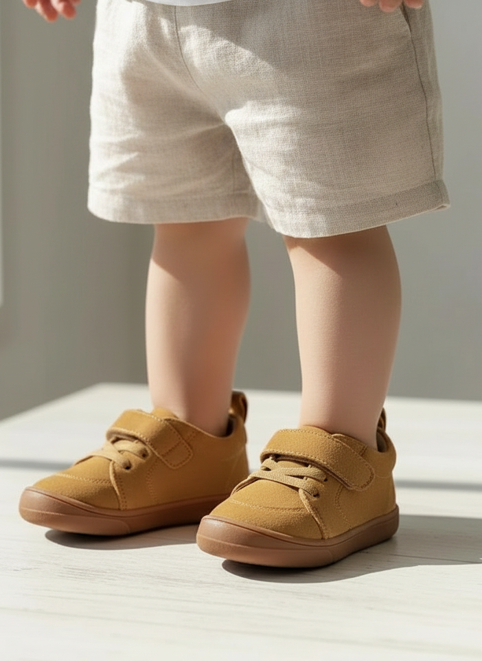 Sienna Kids’ Suede Barefoot Sneakers