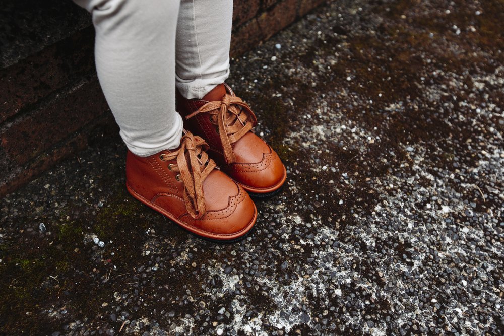 Kids’ Chestnut Hand-Stitched Lace-Up Boots
