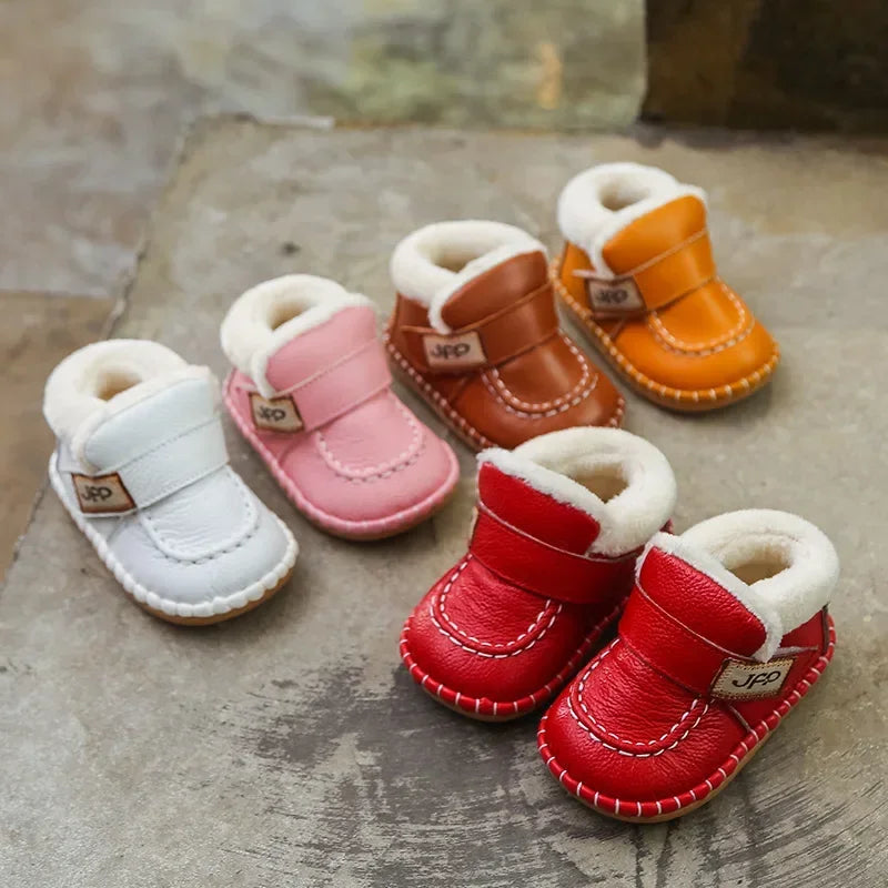 Baby & Toddler Plush-Lined Leather Snow Boots