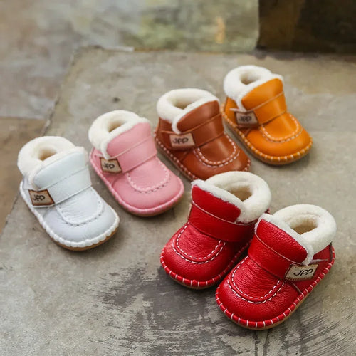 Baby & Toddler Plush-Lined Leather Snow Boots