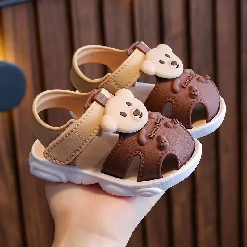 Baby & Toddler Cartoon Sandals – Black