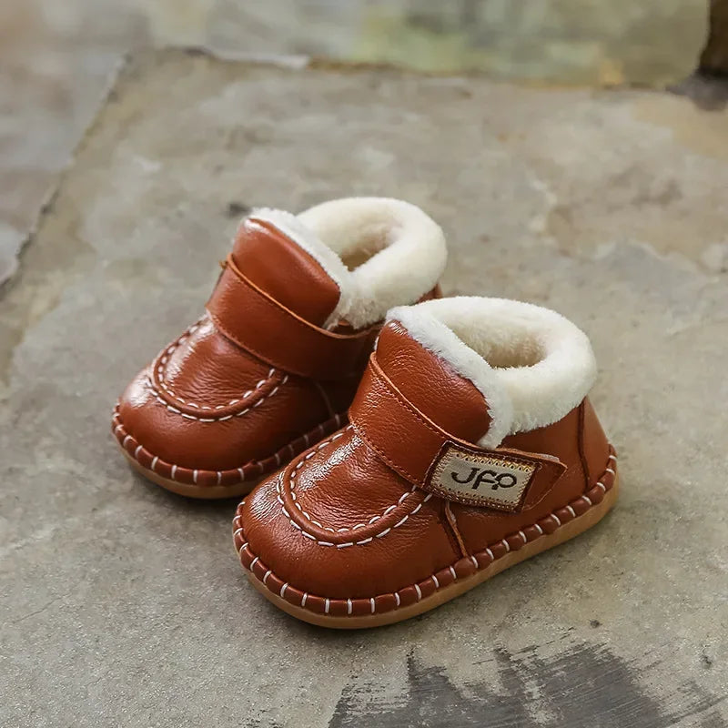 Baby & Toddler Plush-Lined Leather Snow Boots