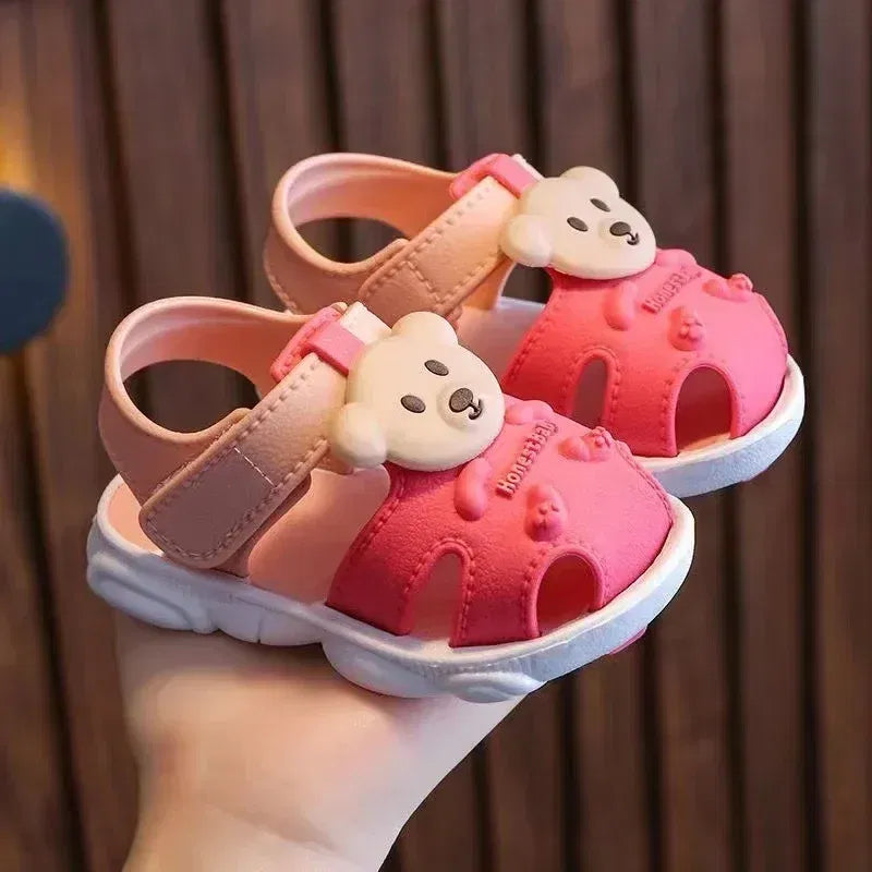 Baby & Toddler Cartoon Sandals – Black
