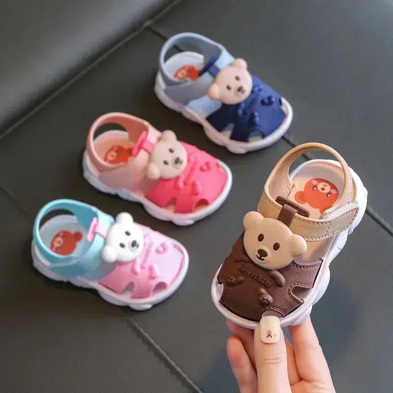 Baby & Toddler Cartoon Sandals – Black