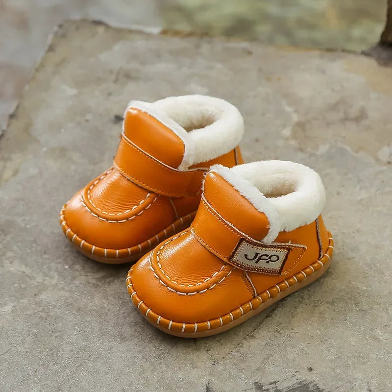Baby & Toddler Plush-Lined Leather Snow Boots