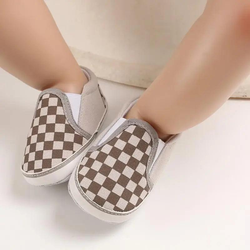 Baby Soft-Sole Faux Leather Sneakers