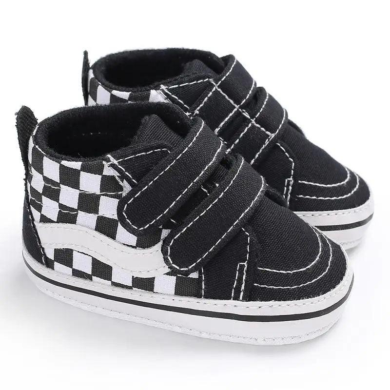 Baby Soft-Sole Faux Leather Sneakers