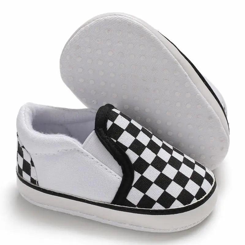 Baby Soft-Sole Faux Leather Sneakers