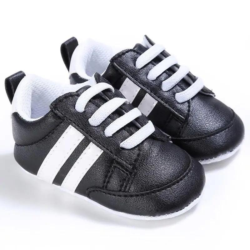 Baby Soft-Sole Faux Leather Sneakers