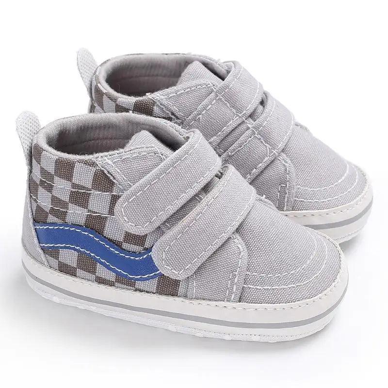 Baby Soft-Sole Faux Leather Sneakers