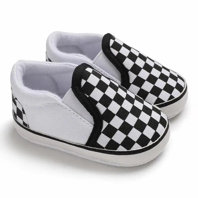 Baby Soft-Sole Faux Leather Sneakers