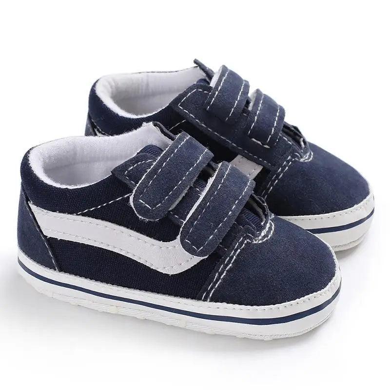 Baby Soft-Sole Faux Leather Sneakers