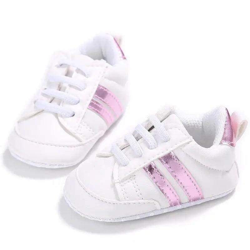 Baby Soft-Sole Faux Leather Sneakers