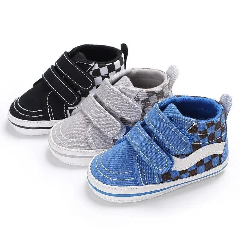 Baby Soft-Sole Faux Leather Sneakers