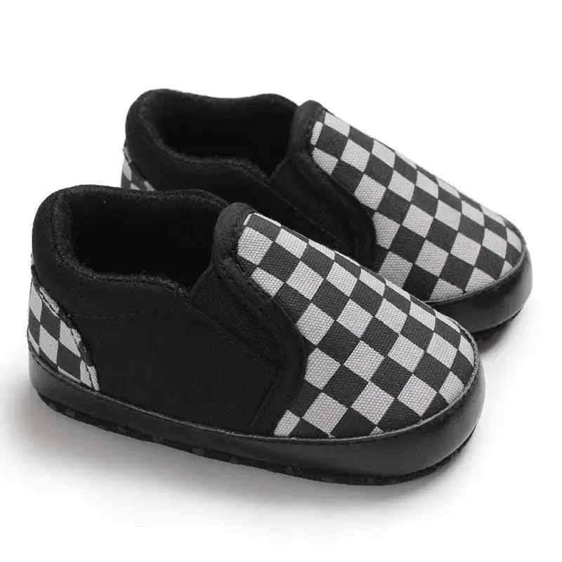 Baby Soft-Sole Faux Leather Sneakers