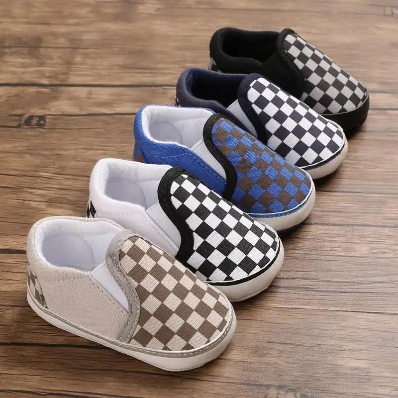 Baby Soft-Sole Faux Leather Sneakers
