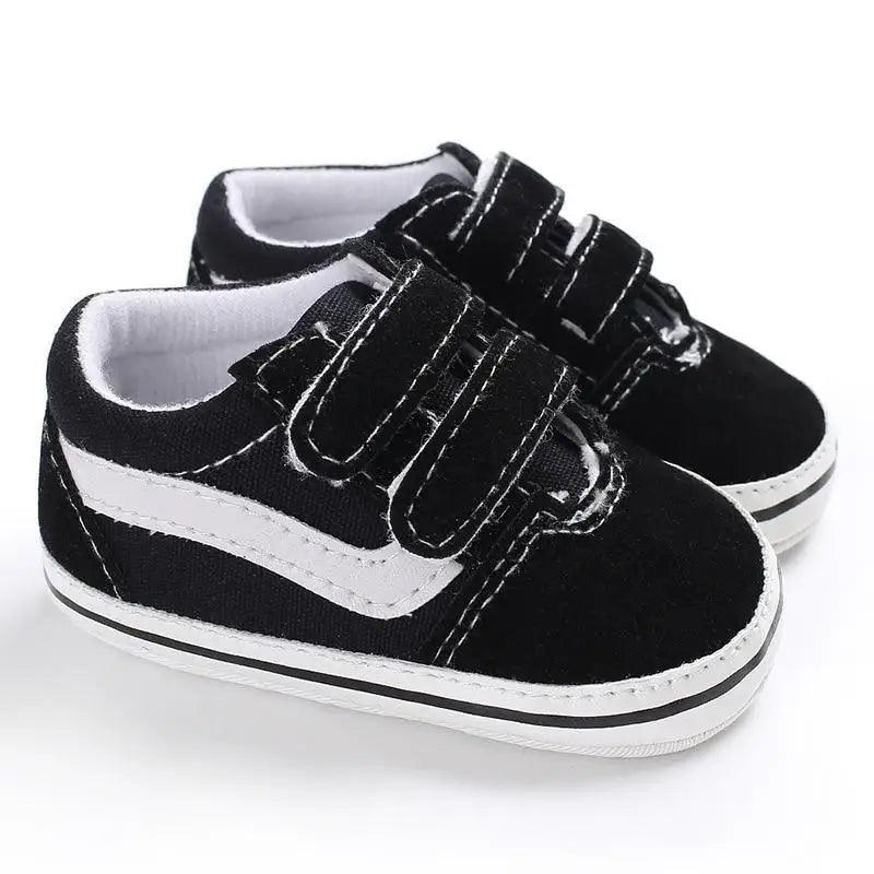 Baby Soft-Sole Faux Leather Sneakers