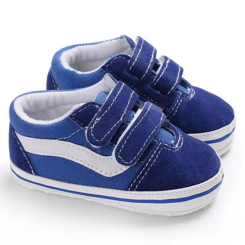 Baby Soft-Sole Faux Leather Sneakers